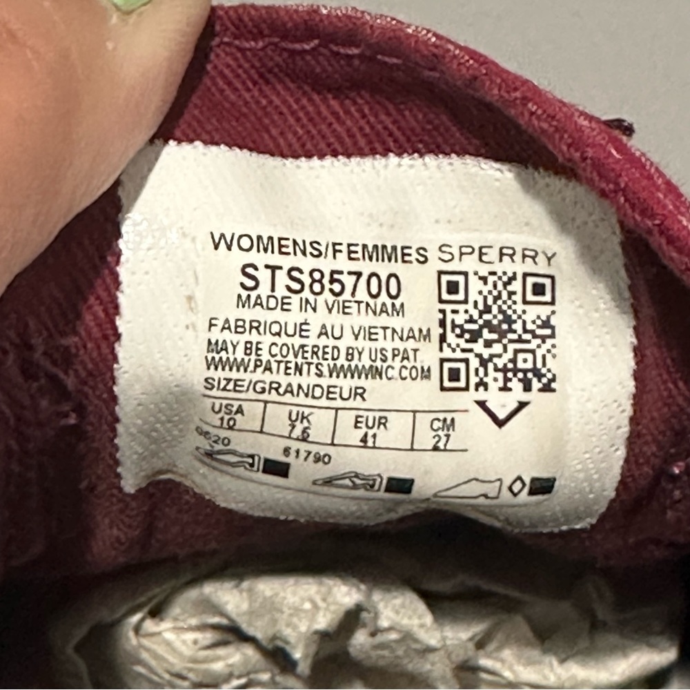 Sperry Crest Vibe Cotton Rip Pink Sneakers Size 10 - Picture 13 of 13